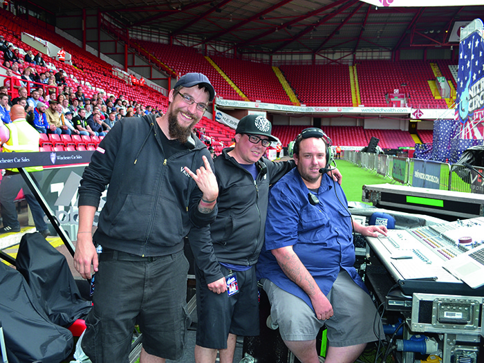 The Clair audio team at FOH.