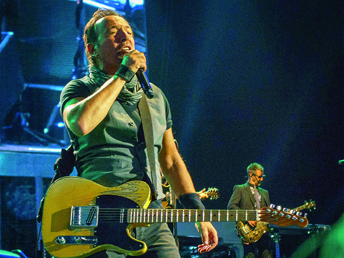 The man everyone was here to see, Bruce 'The Boss' Springsteen.