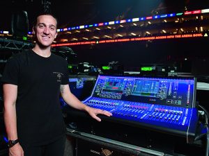 Jared Daley with his Allen & Heath set up