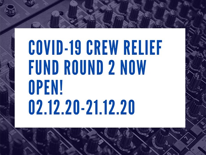 Stagehand COVID-19 Crew Relief Fund: Round Two Now Open