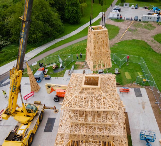 Unusual Rigging collaborates with David Best on COVID-19 memorial