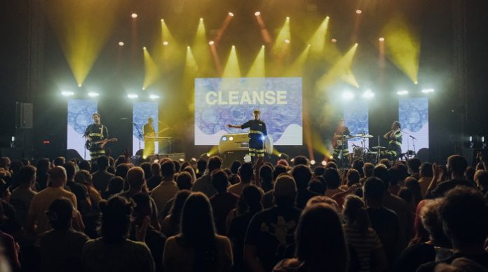 Joywave and iDKHOW's Welcome To Hellvetica Tour. Photo: ADJ