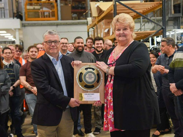 Dee Potter celebrates 50 years with Celestion