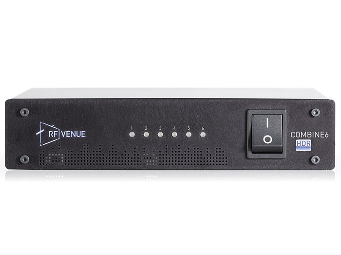 RF Venue introduces the next-gen COMBINE6 HDR IEM transmitter combiner