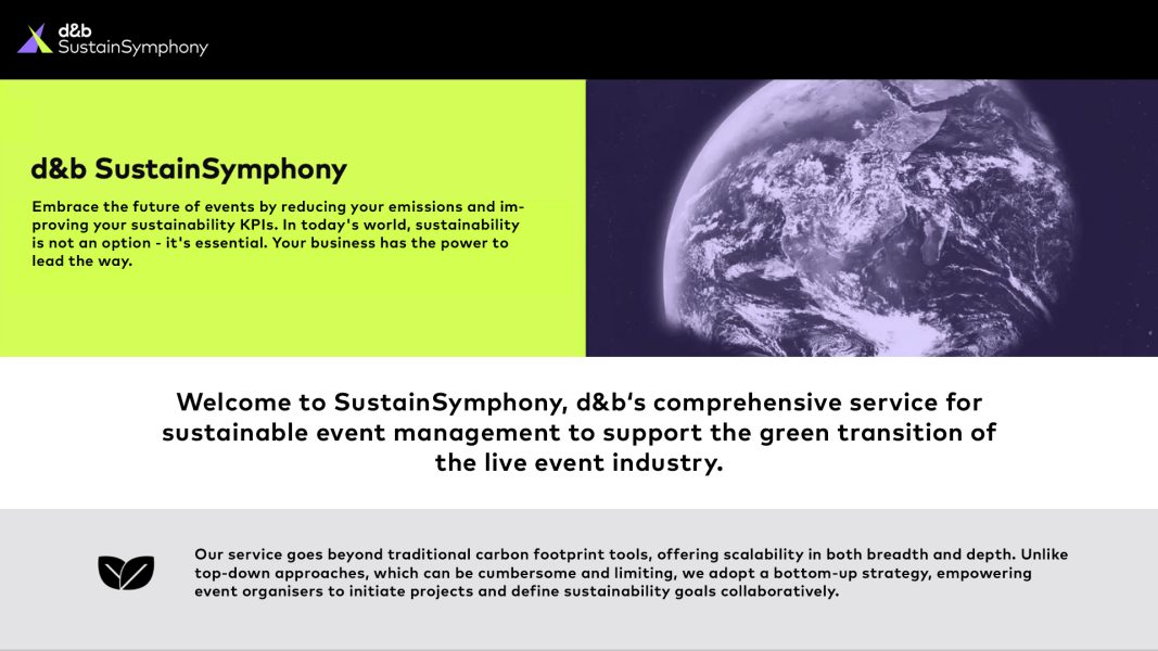 d&b group announces major update to SustainSymphony