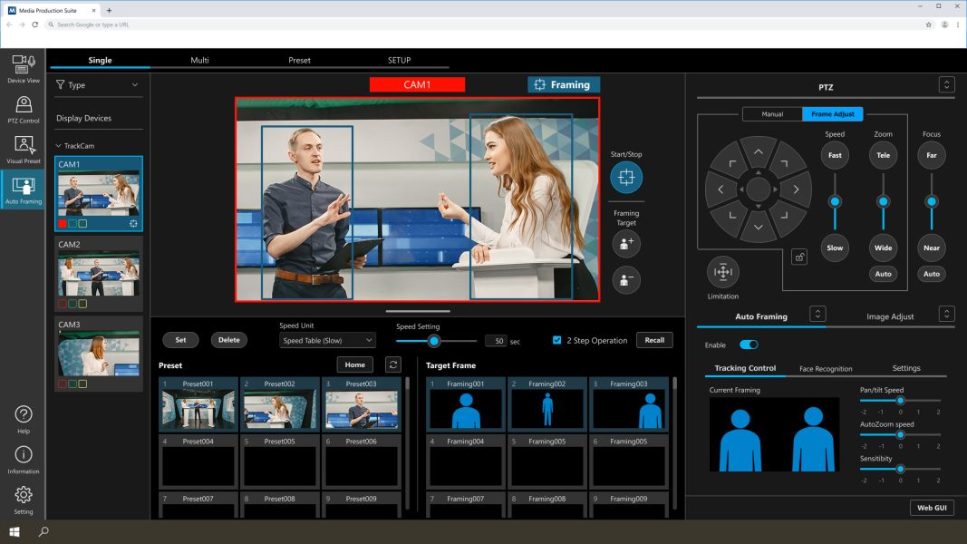 Panasonic PTZ Auto Framing to deliver broadcast quality video