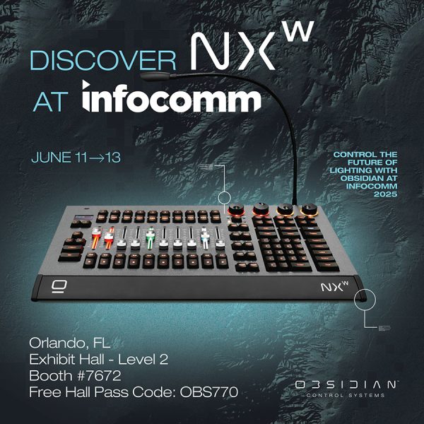 Experience next-level lighting control with Obsidian at InfoComm 2025