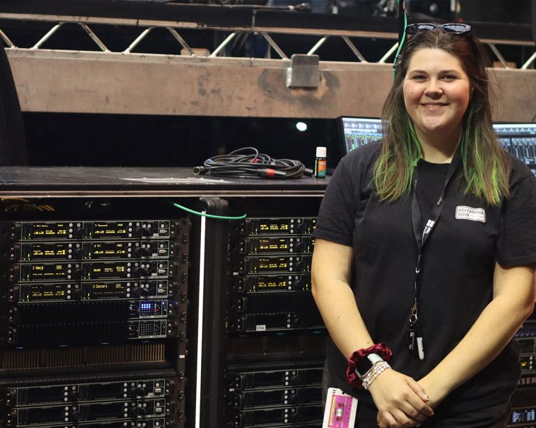 Holly van der Rest embarks on her first tour after completing Britannia Row Productions apprenticeship